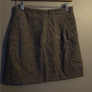 Astr Black and Brown Mini Skirt